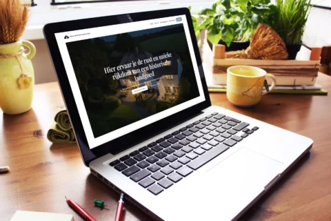 Impressie van homepage Heiko Gorter Makelaars op een scherm.